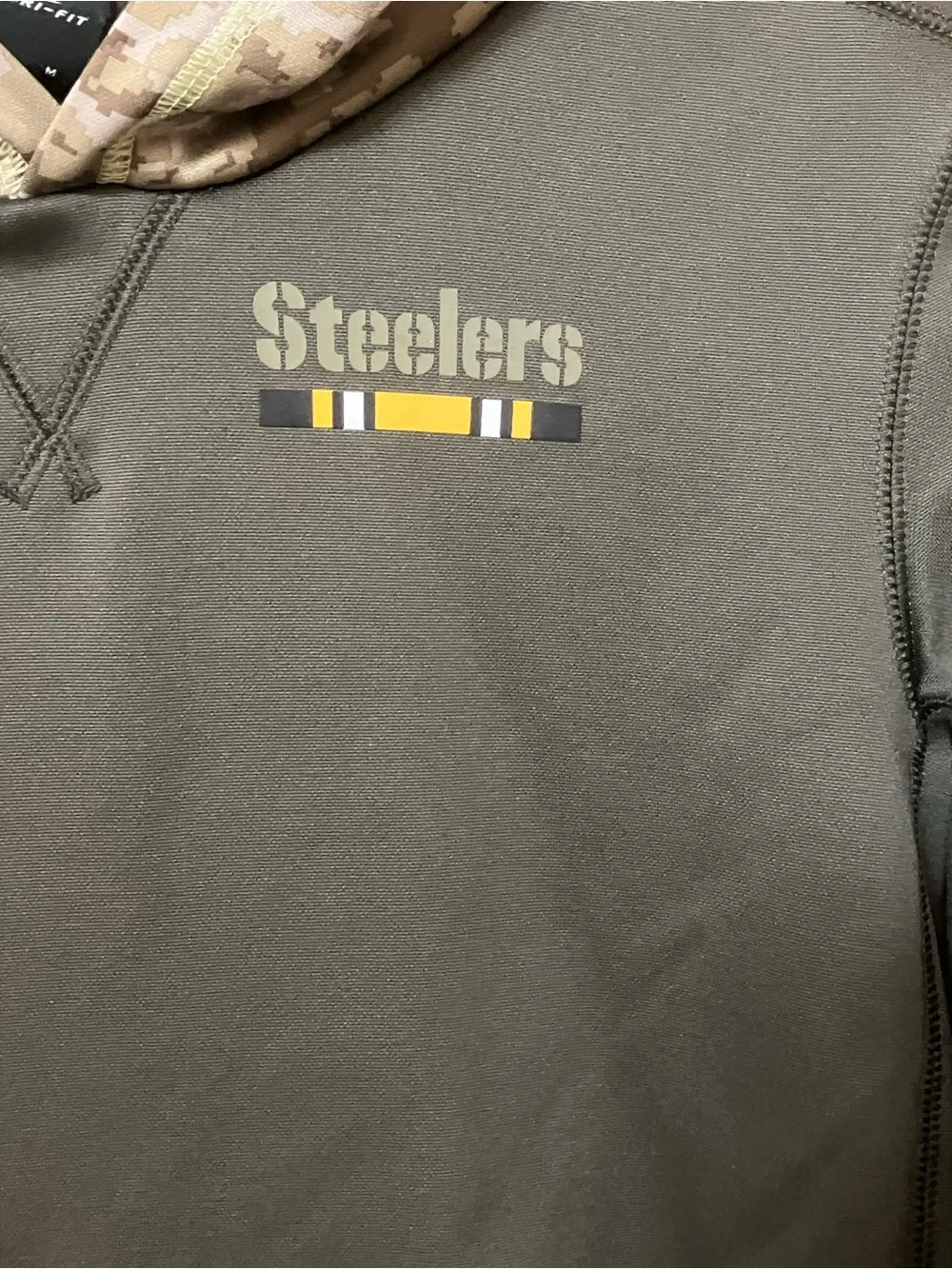 Nike Pittsburgh Steelers Salute To Service 2017 On Field Dri Fit Hoodie Boys YM